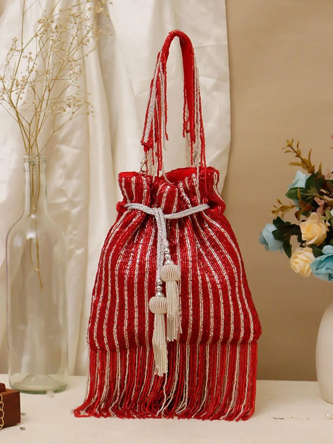 Dual Shade Katdana Tassel Potli