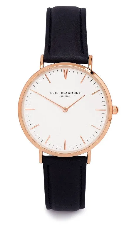 Elie Beaumont Oxford Large Ladies Watch - Black on Black