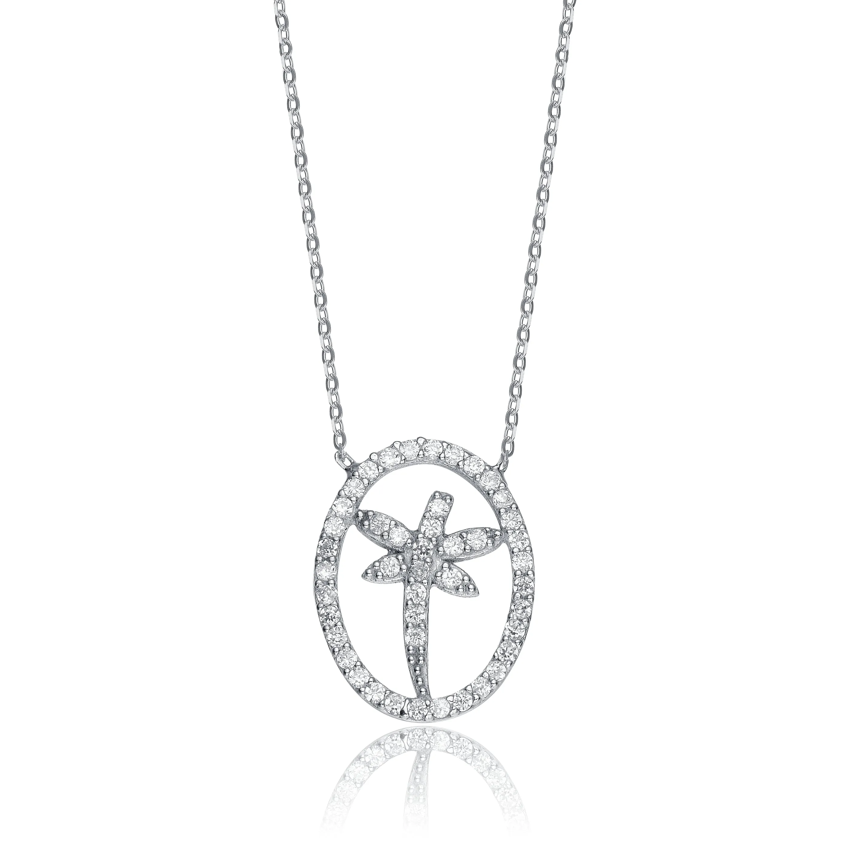 Elise Outlined Circle Neckalce