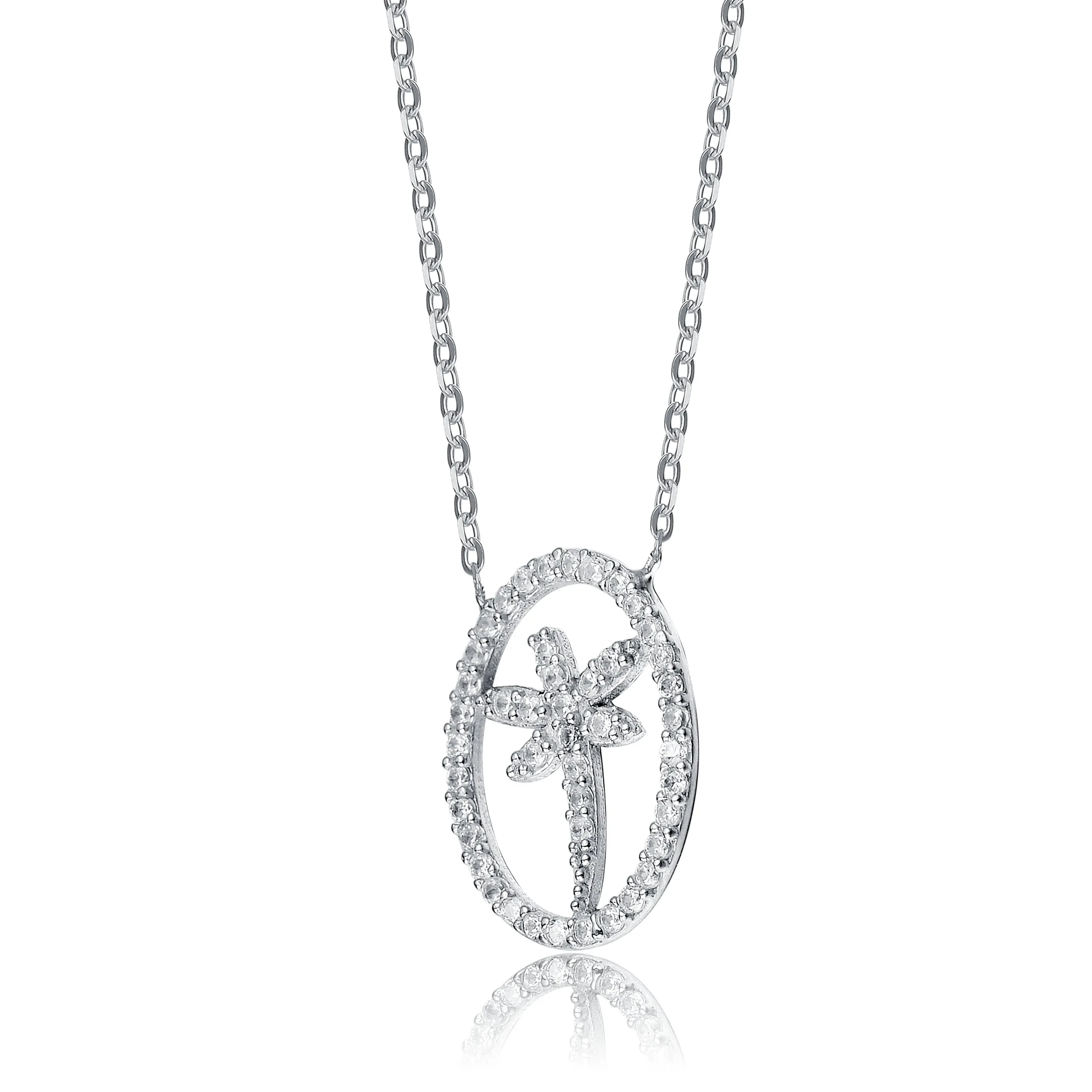 Elise Outlined Circle Neckalce