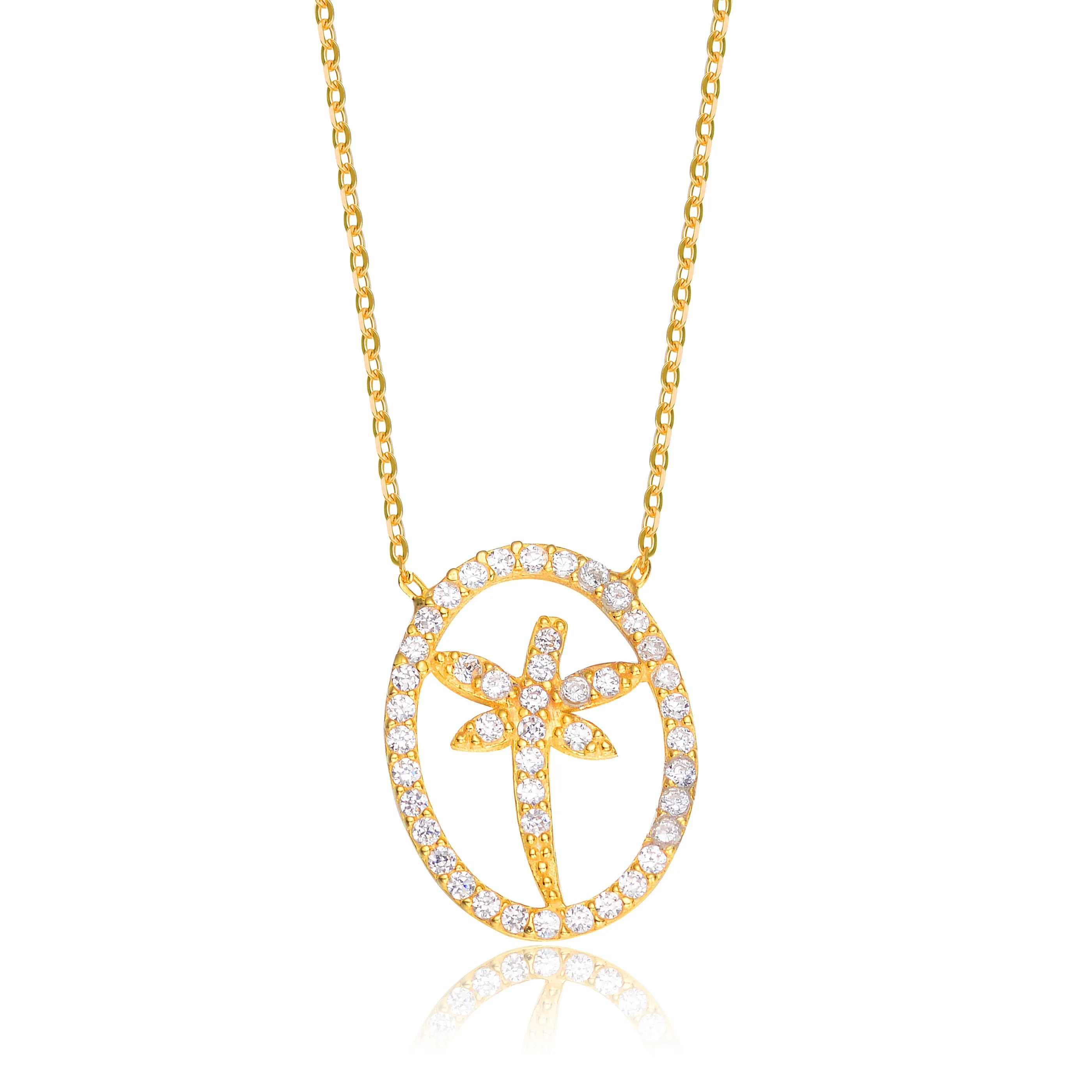 Elise Outlined Circle Neckalce