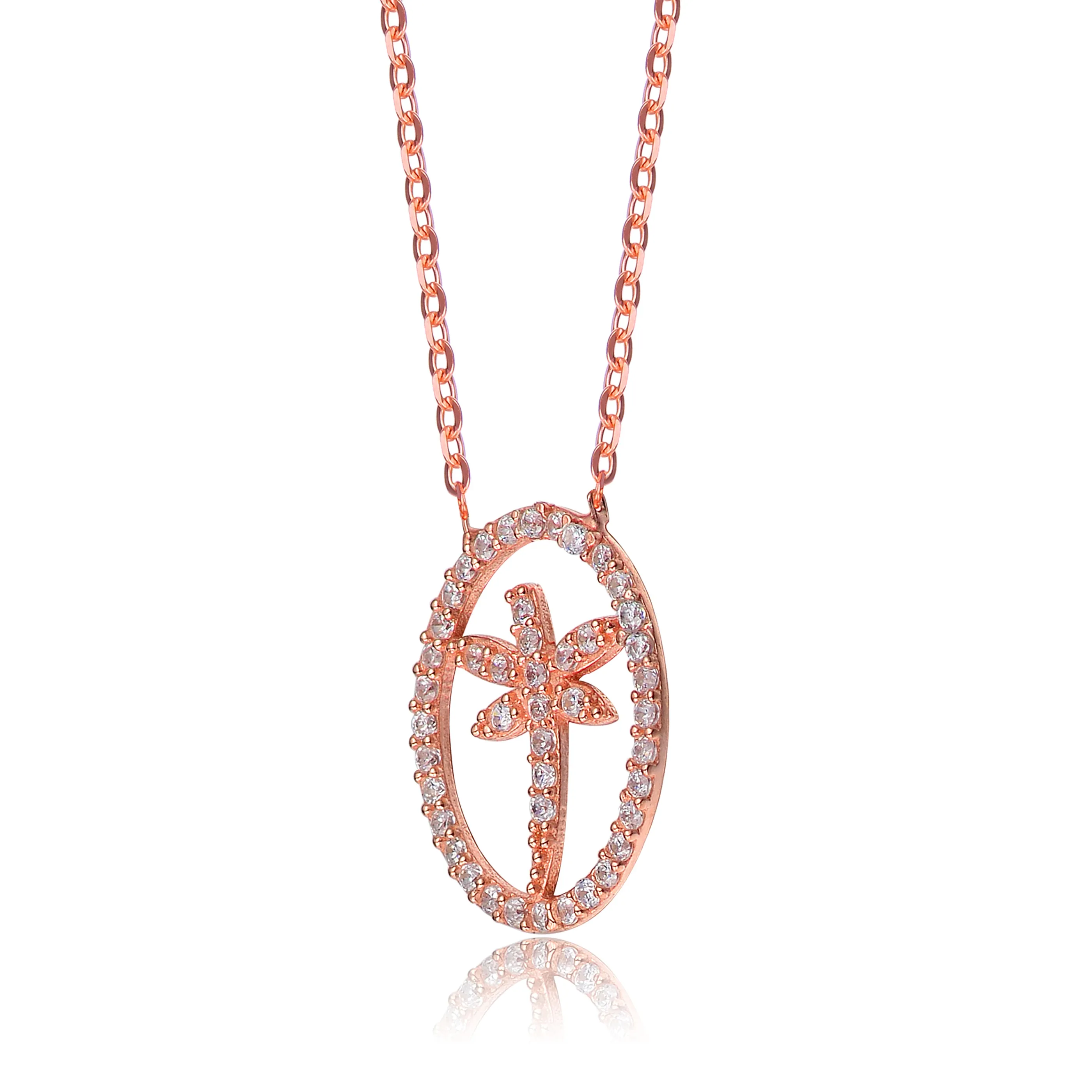 Elise Outlined Circle Neckalce