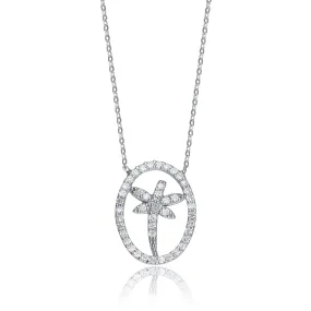 Elise Outlined Circle Neckalce