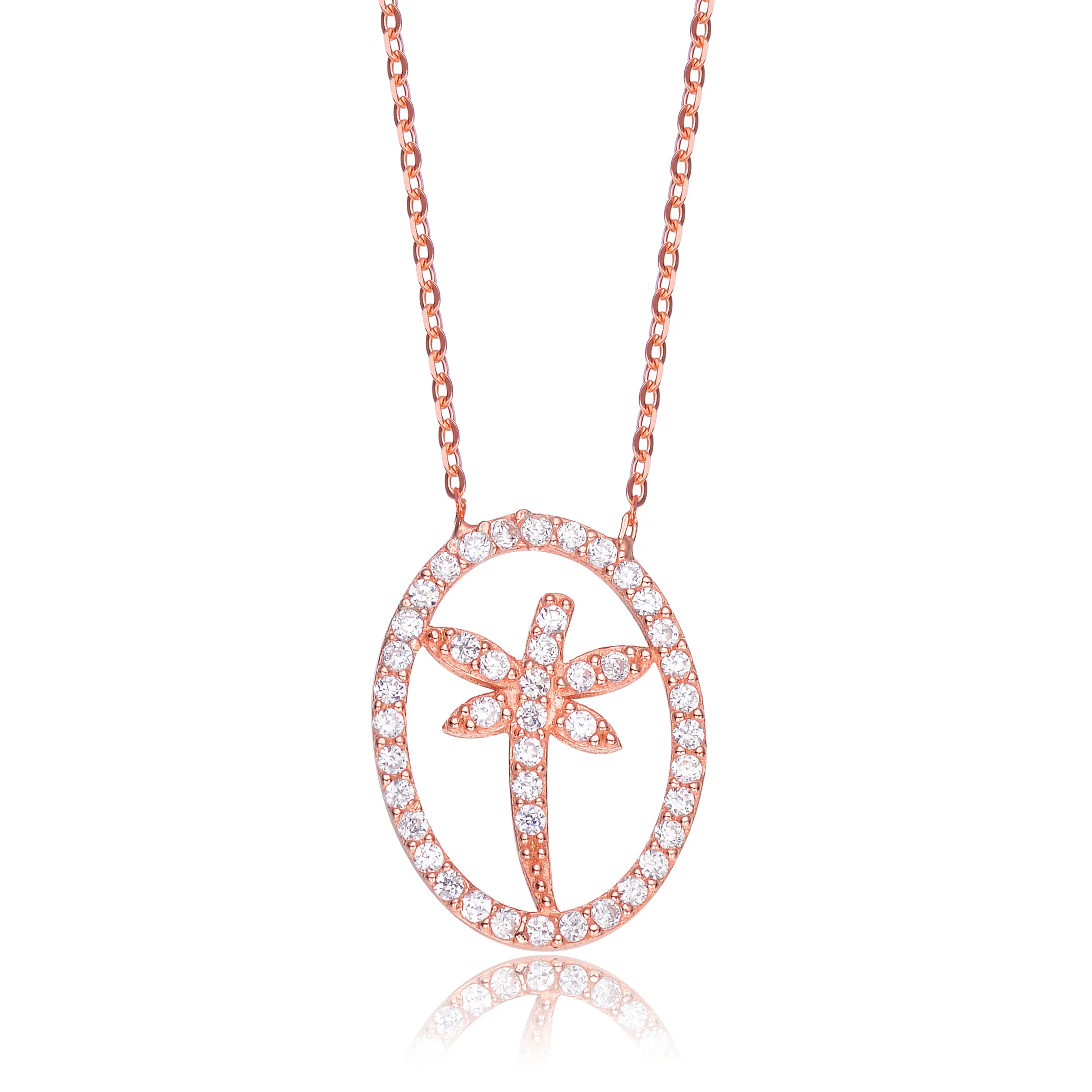 Elise Outlined Circle Neckalce