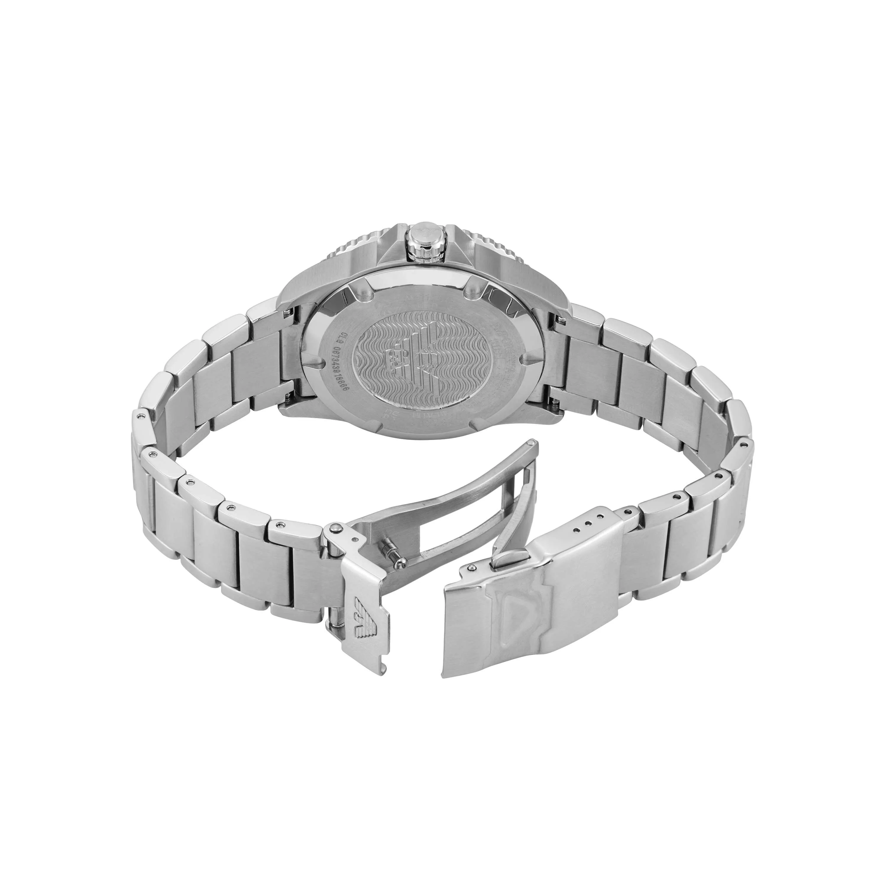 Emporio Armani Silver Tone Analogue Watch AR11590