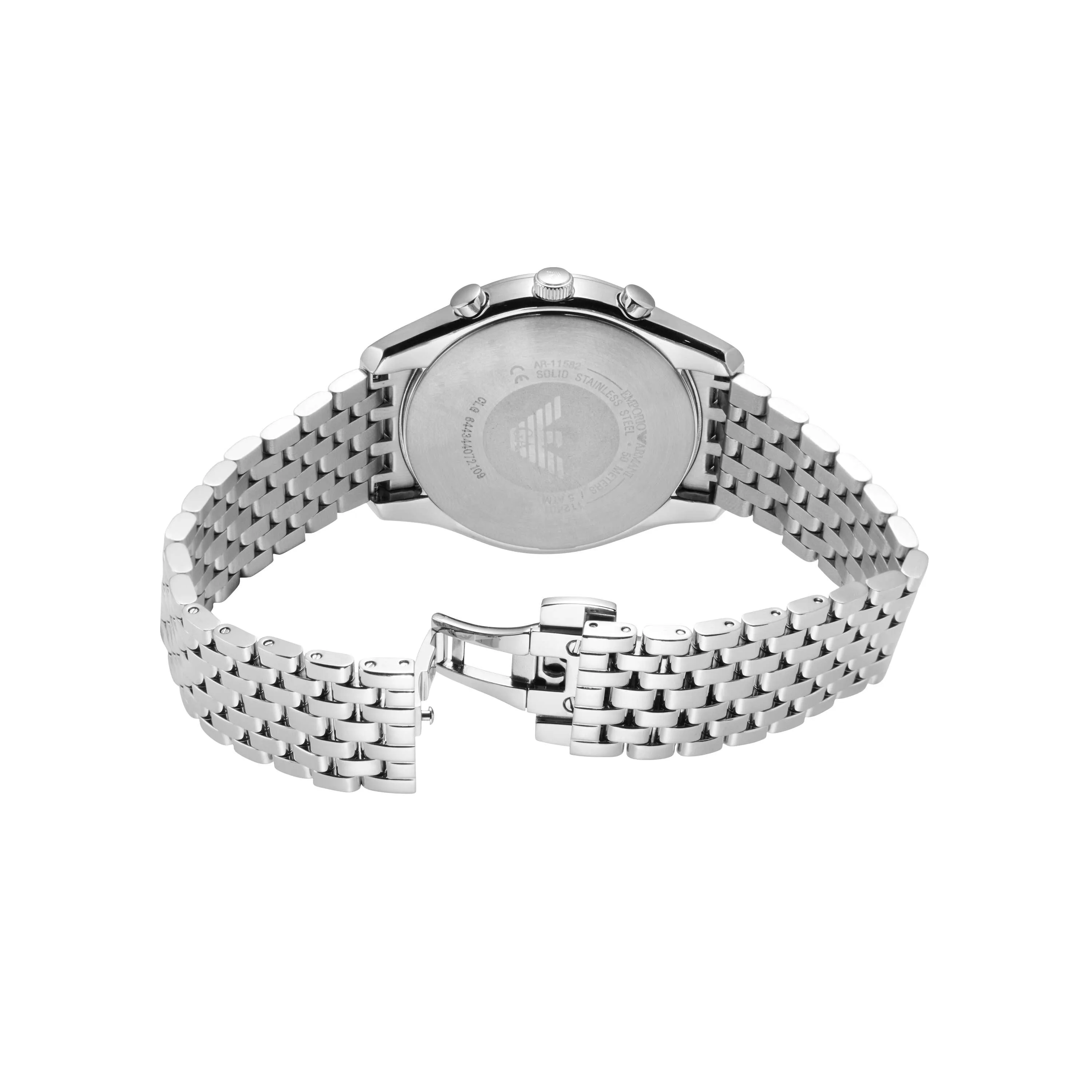 Emporio Armani Silver Tone Chronograph Watch AR11582