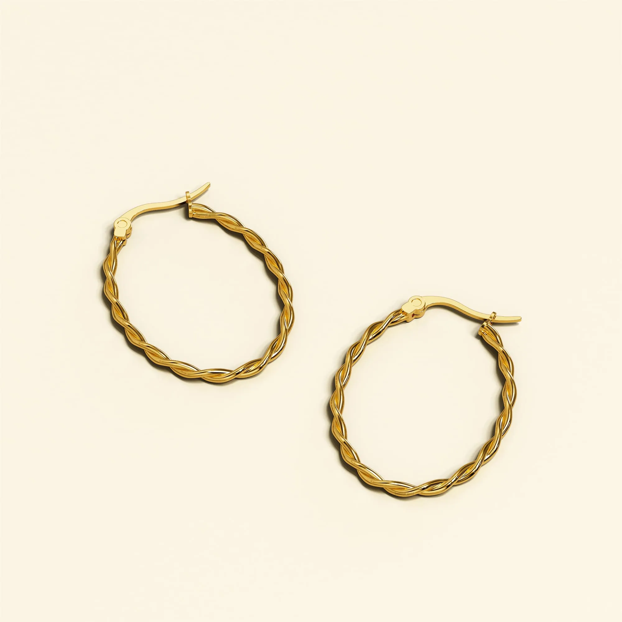 Fairy Dust Hoop Gold Layered Earrings