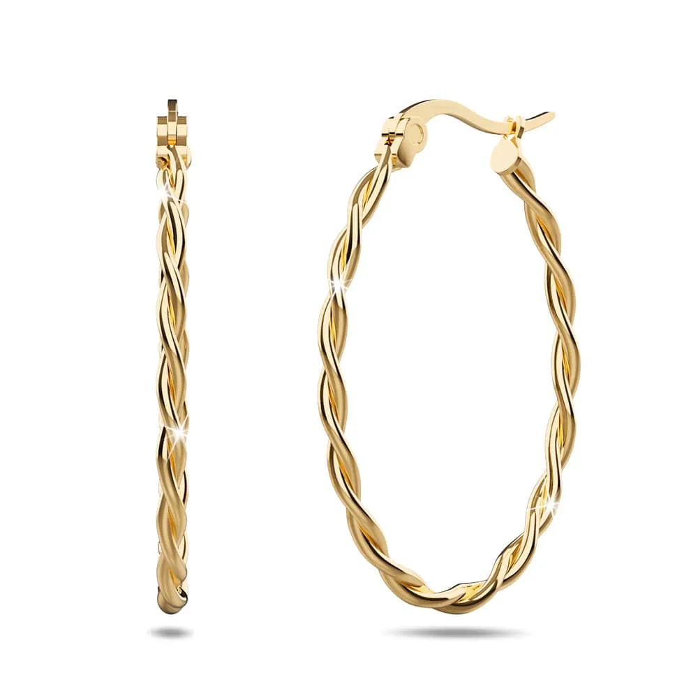Fairy Dust Hoop Gold Layered Earrings