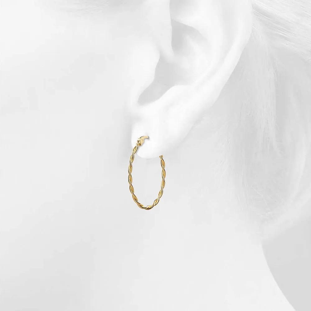Fairy Dust Hoop Gold Layered Earrings