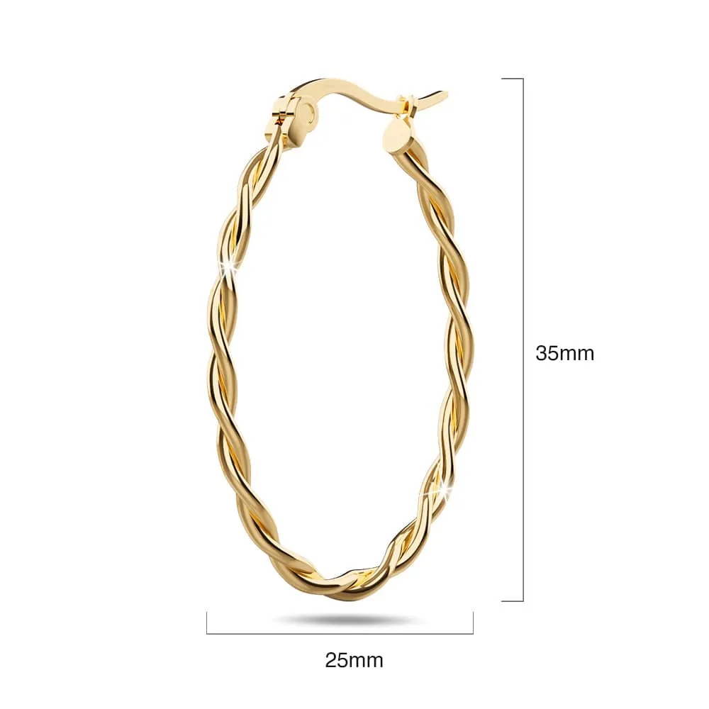 Fairy Dust Hoop Gold Layered Earrings