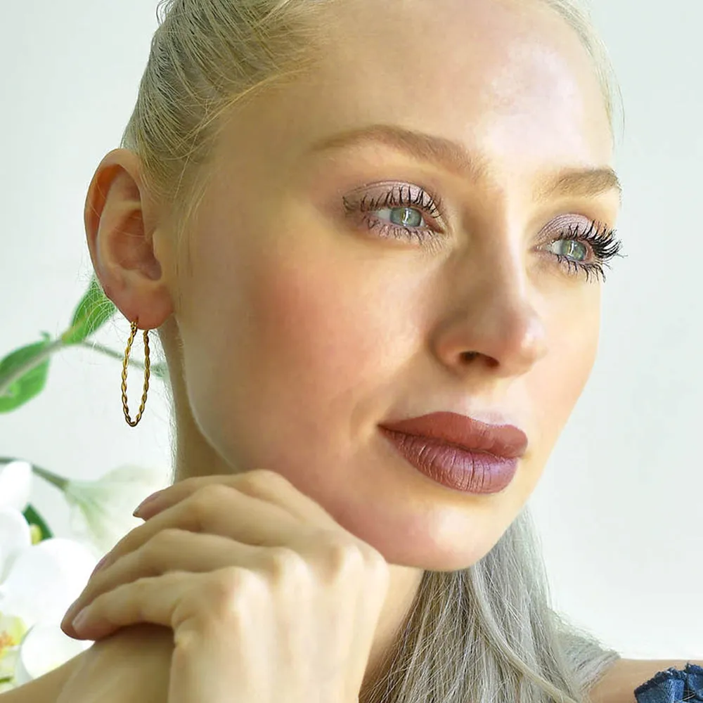 Fairy Dust Hoop Gold Layered Earrings