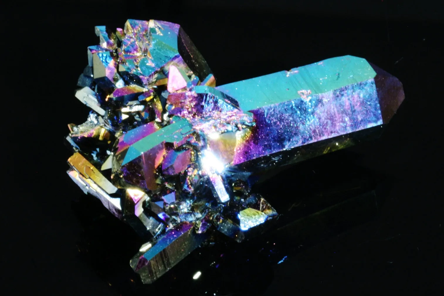 Flame Aura Quartz Crystal 1.83" x 1.64" x 0.87"
