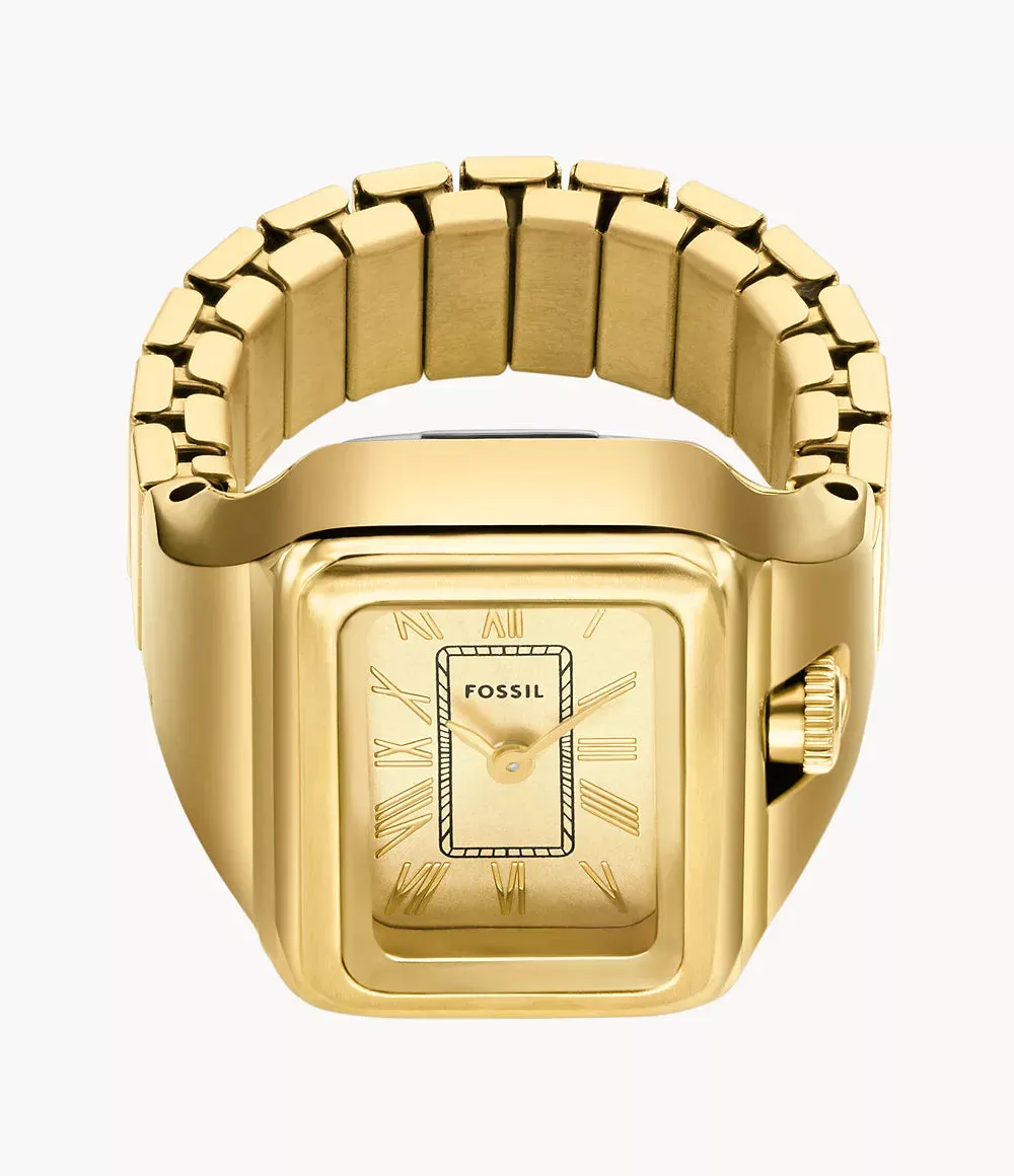 Fossil Raquel Watch Ring Two-Hand Gold-Tone Stainless Steel - ES5343