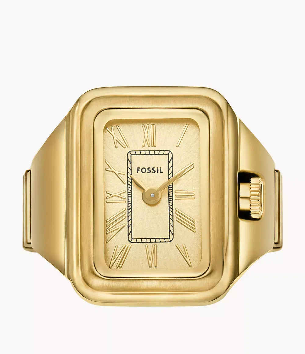 Fossil Raquel Watch Ring Two-Hand Gold-Tone Stainless Steel - ES5343