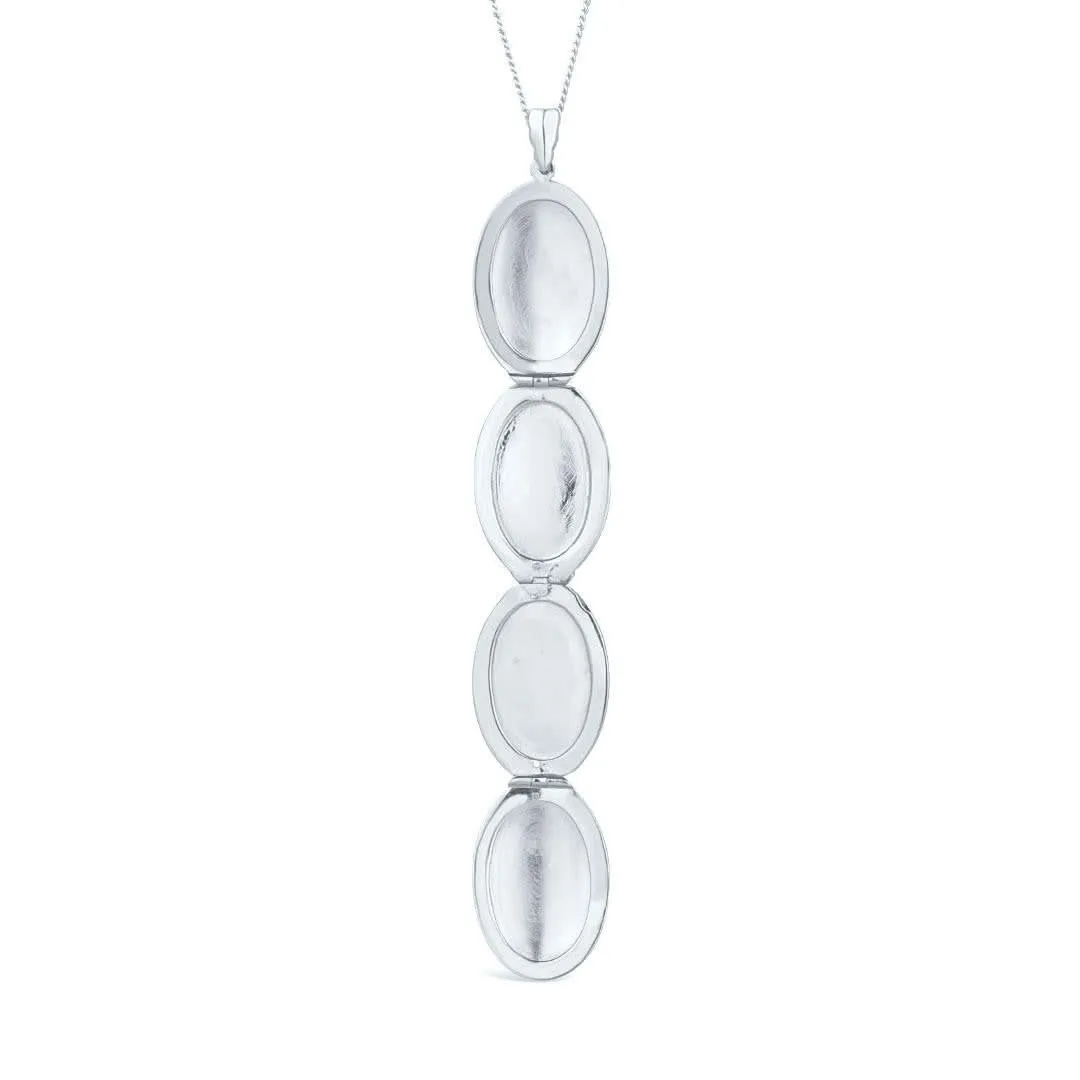 Four Picture Oval Locket | Silver