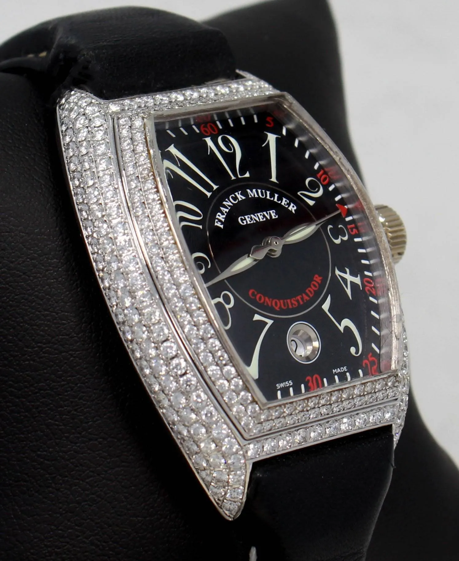 Franck Muller Master Complications Conquistador 8001SC LIMITED EDITION 18K White Gold CUSTOM DIAMONDS