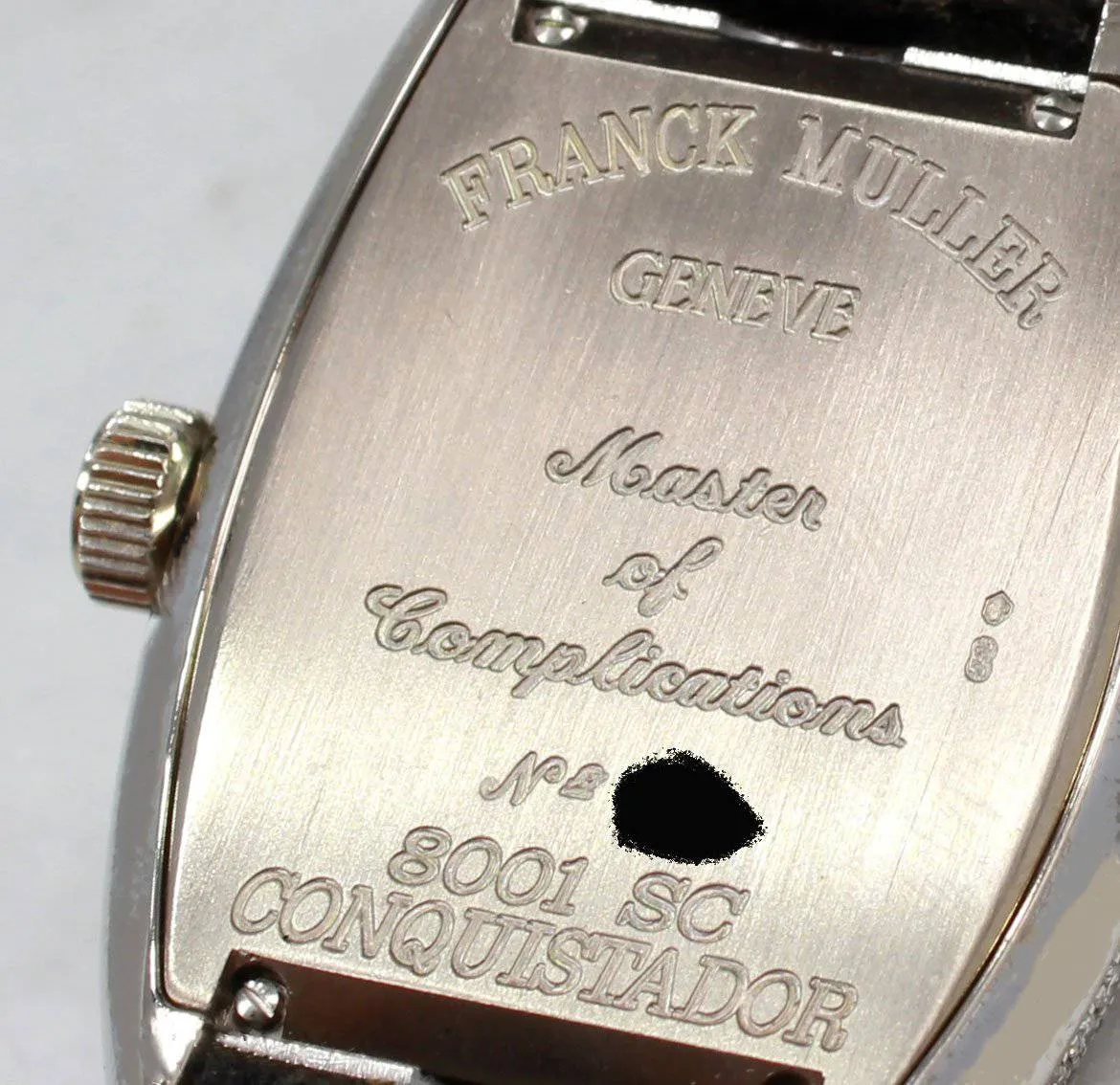 Franck Muller Master Complications Conquistador 8001SC LIMITED EDITION 18K White Gold CUSTOM DIAMONDS