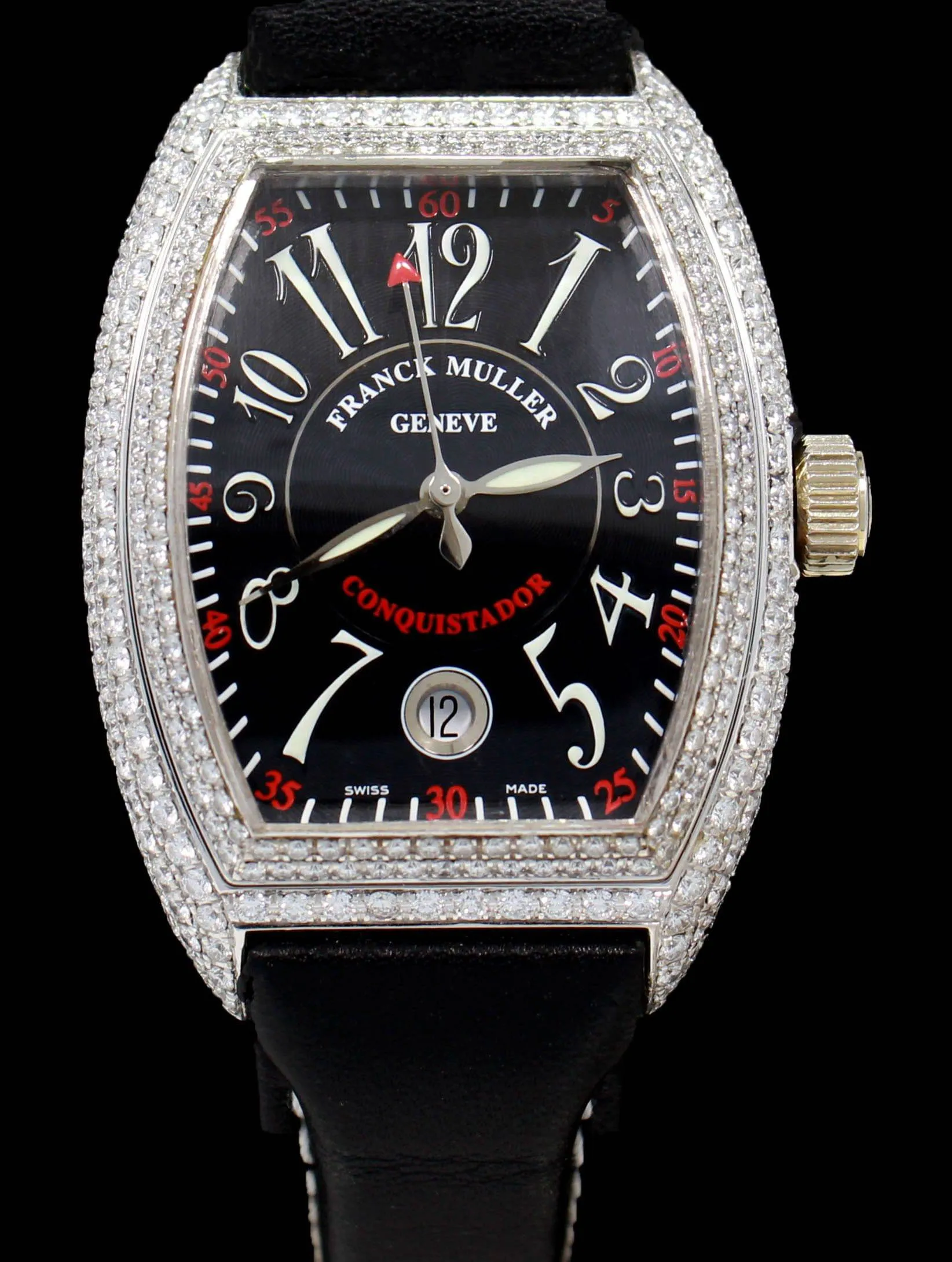 Franck Muller Master Complications Conquistador 8001SC LIMITED EDITION 18K White Gold CUSTOM DIAMONDS