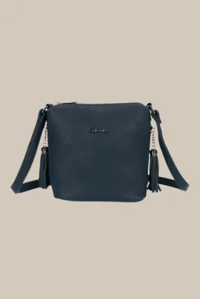 Fringe Tassel Crossbody Bag in Navy