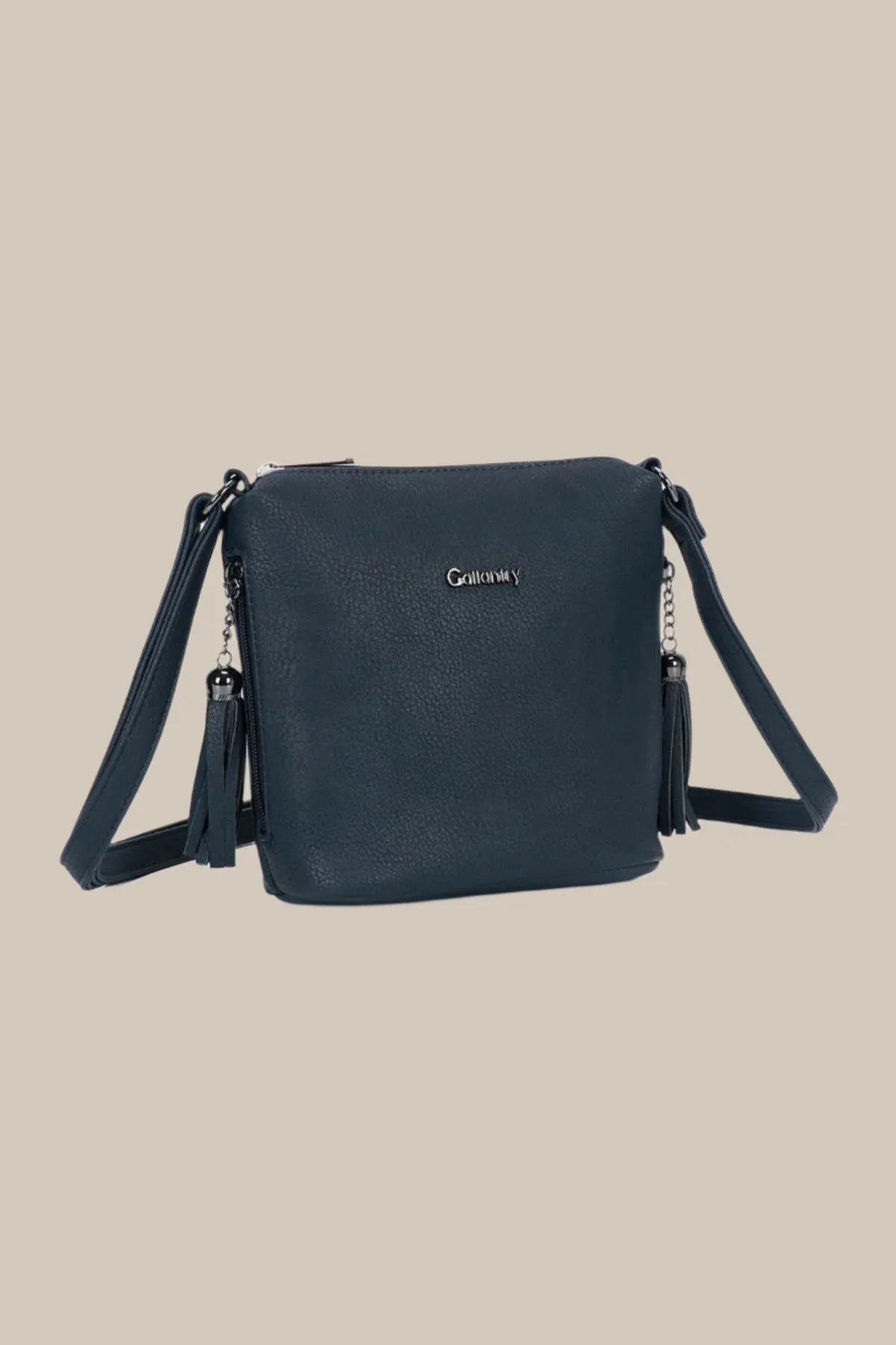 Fringe Tassel Crossbody Bag in Navy