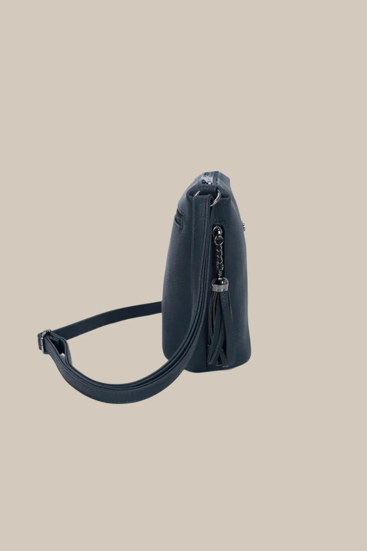 Fringe Tassel Crossbody Bag in Navy