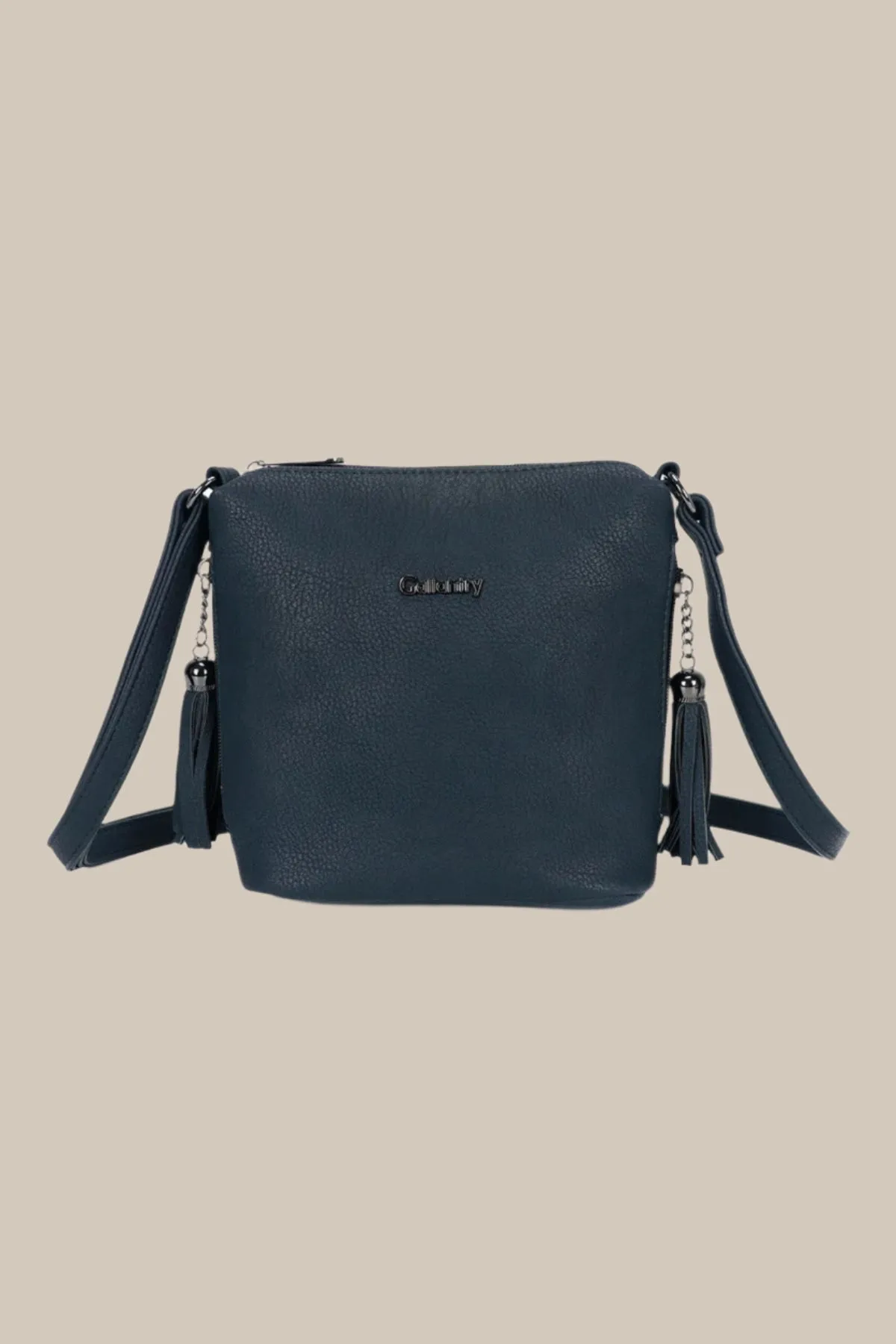 Fringe Tassel Crossbody Bag in Navy
