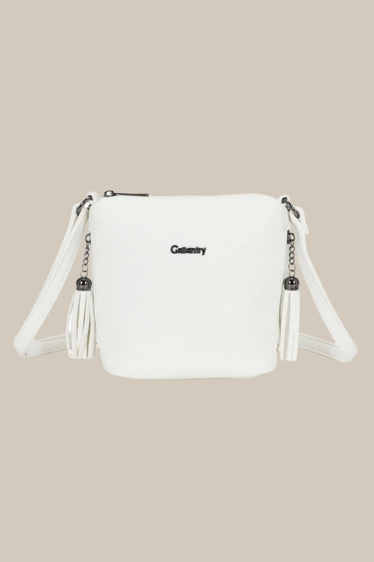 Fringe Tassel Crossbody Bag in White