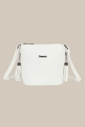 Fringe Tassel Crossbody Bag in White
