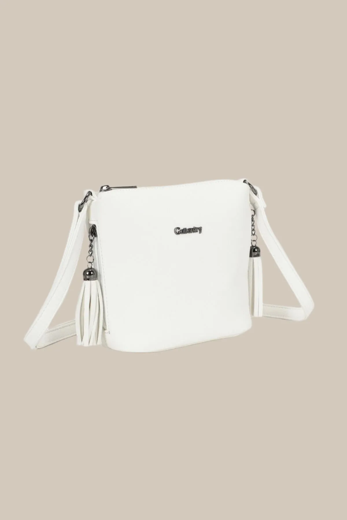 Fringe Tassel Crossbody Bag in White