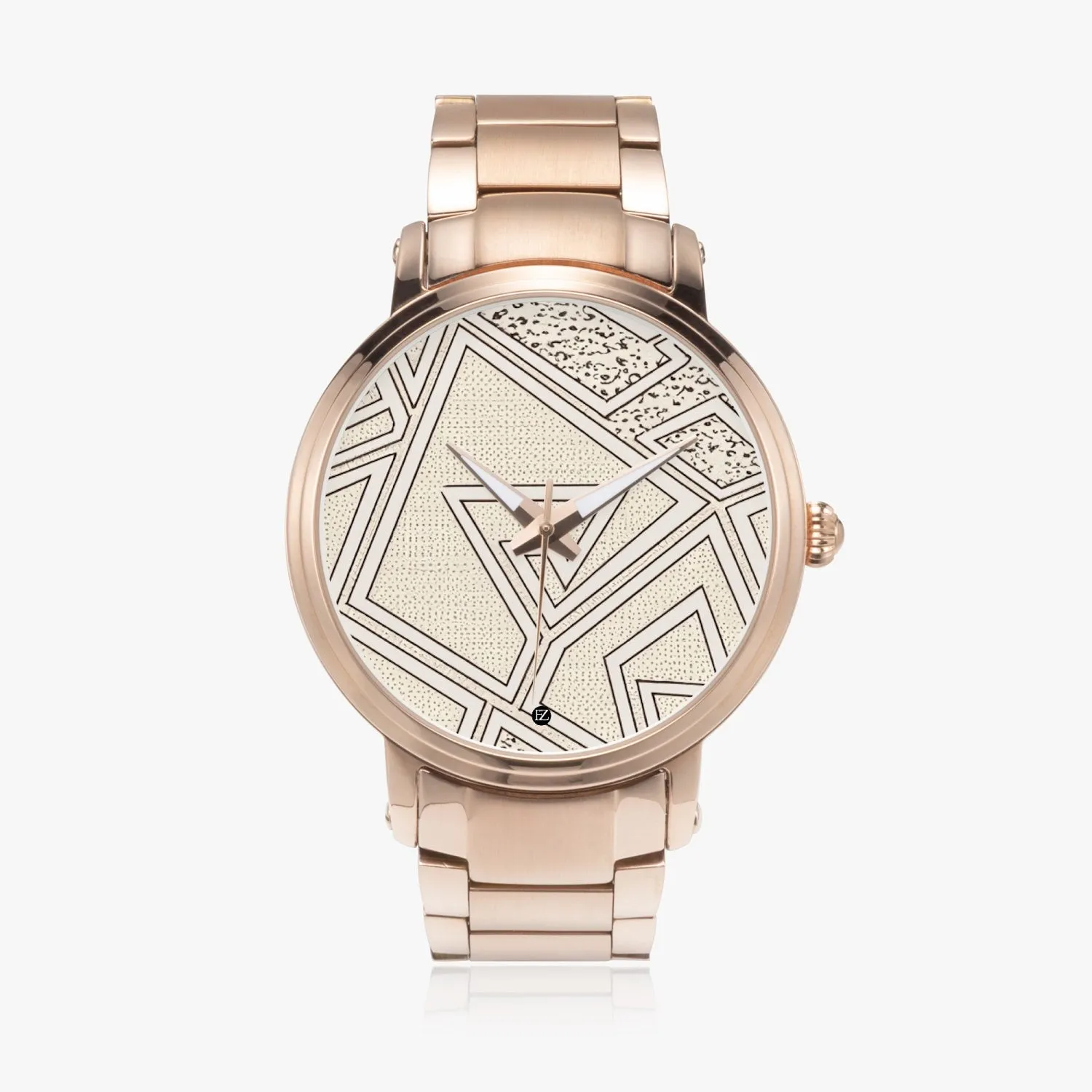 FZ African Print Steel Strap Automatic Watch