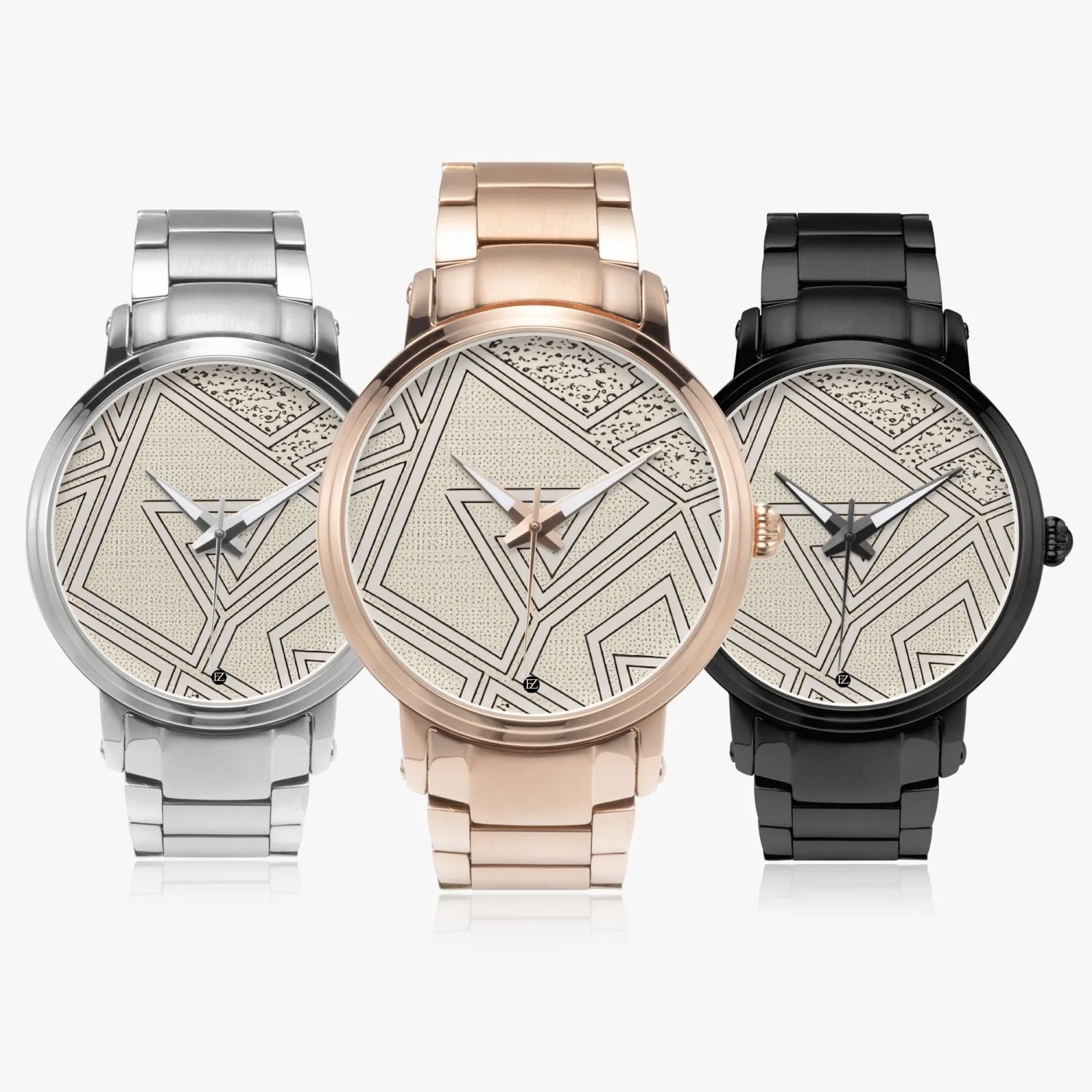 FZ African Print Steel Strap Automatic Watch