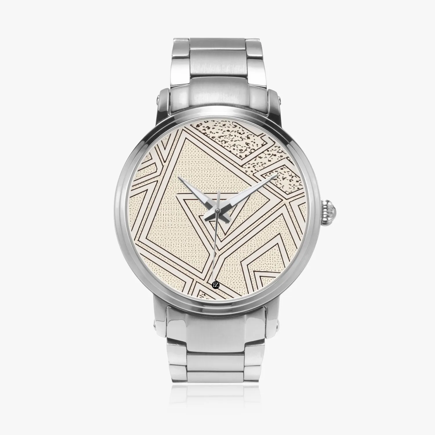 FZ African Print Steel Strap Automatic Watch
