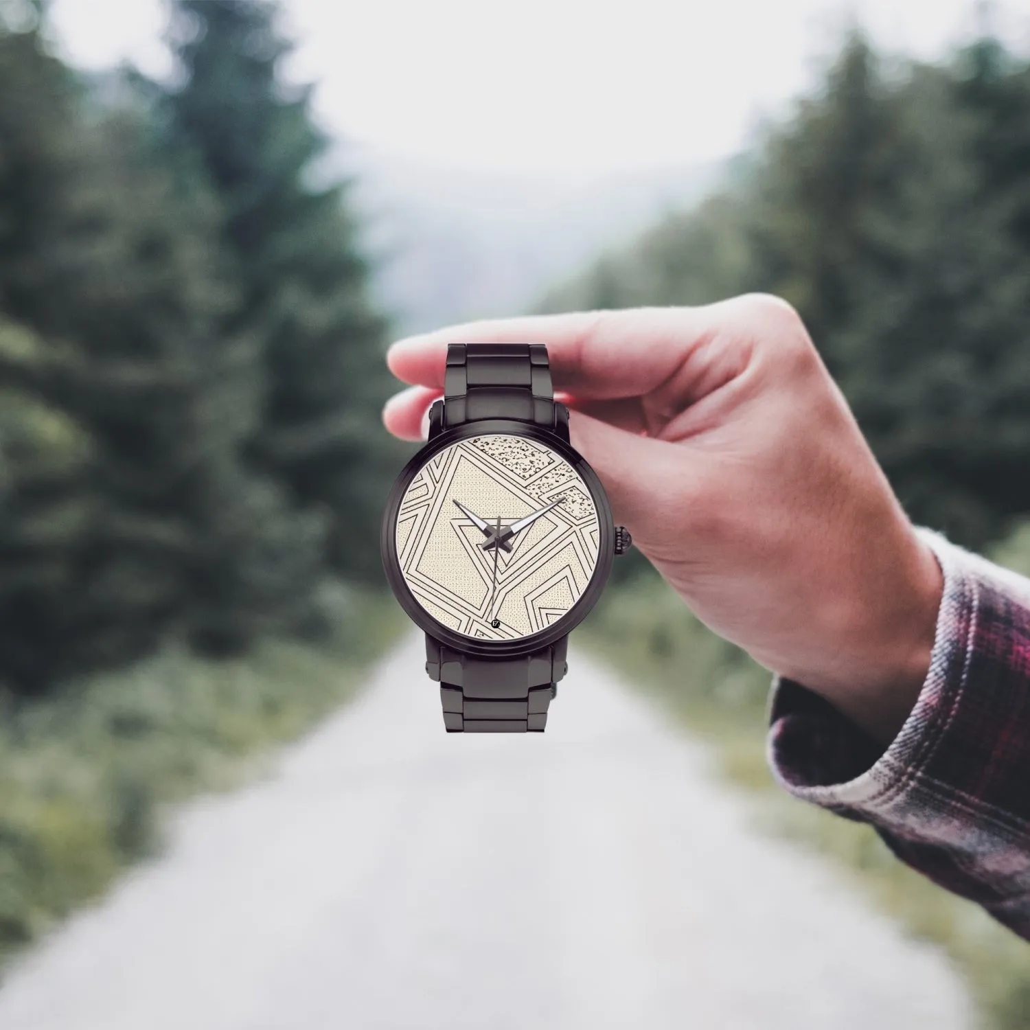 FZ African Print Steel Strap Automatic Watch