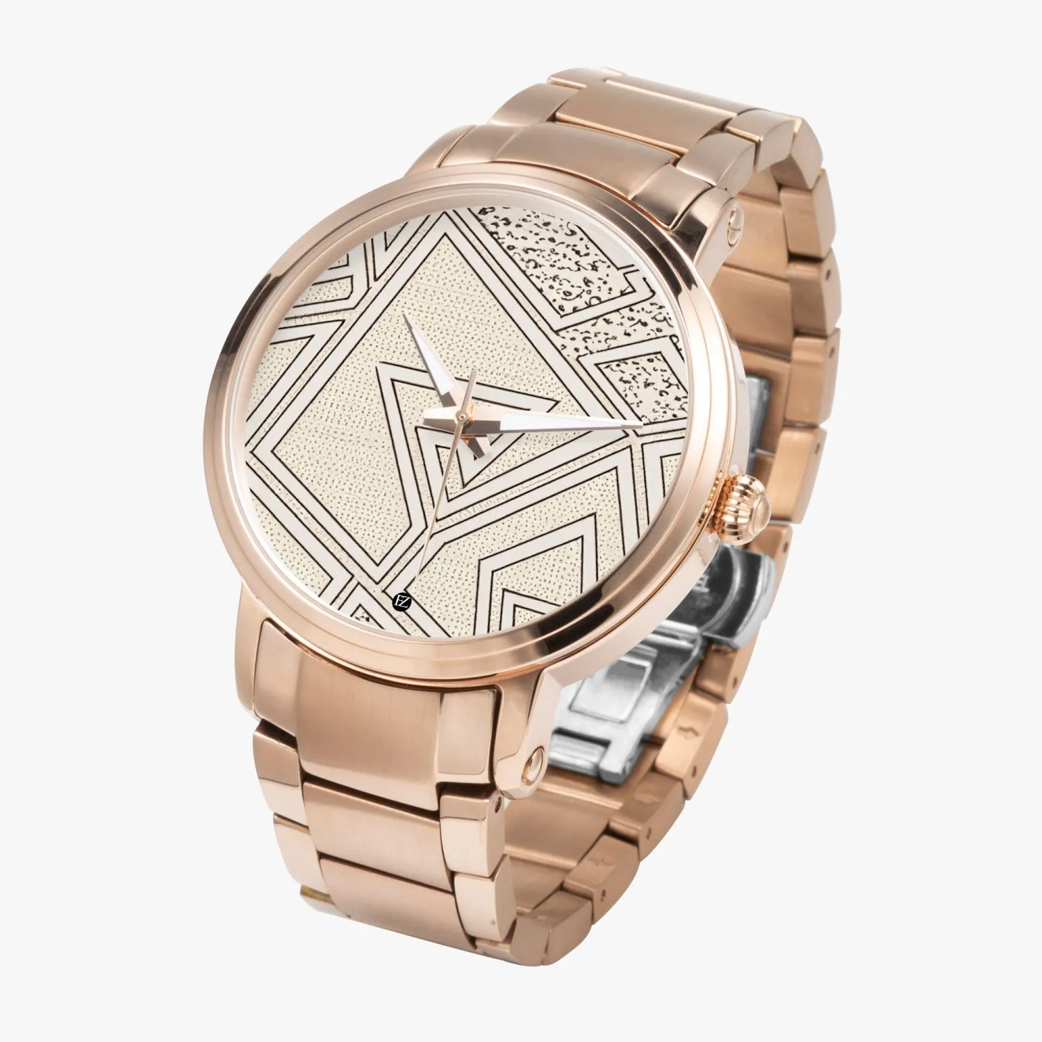 FZ African Print Steel Strap Automatic Watch