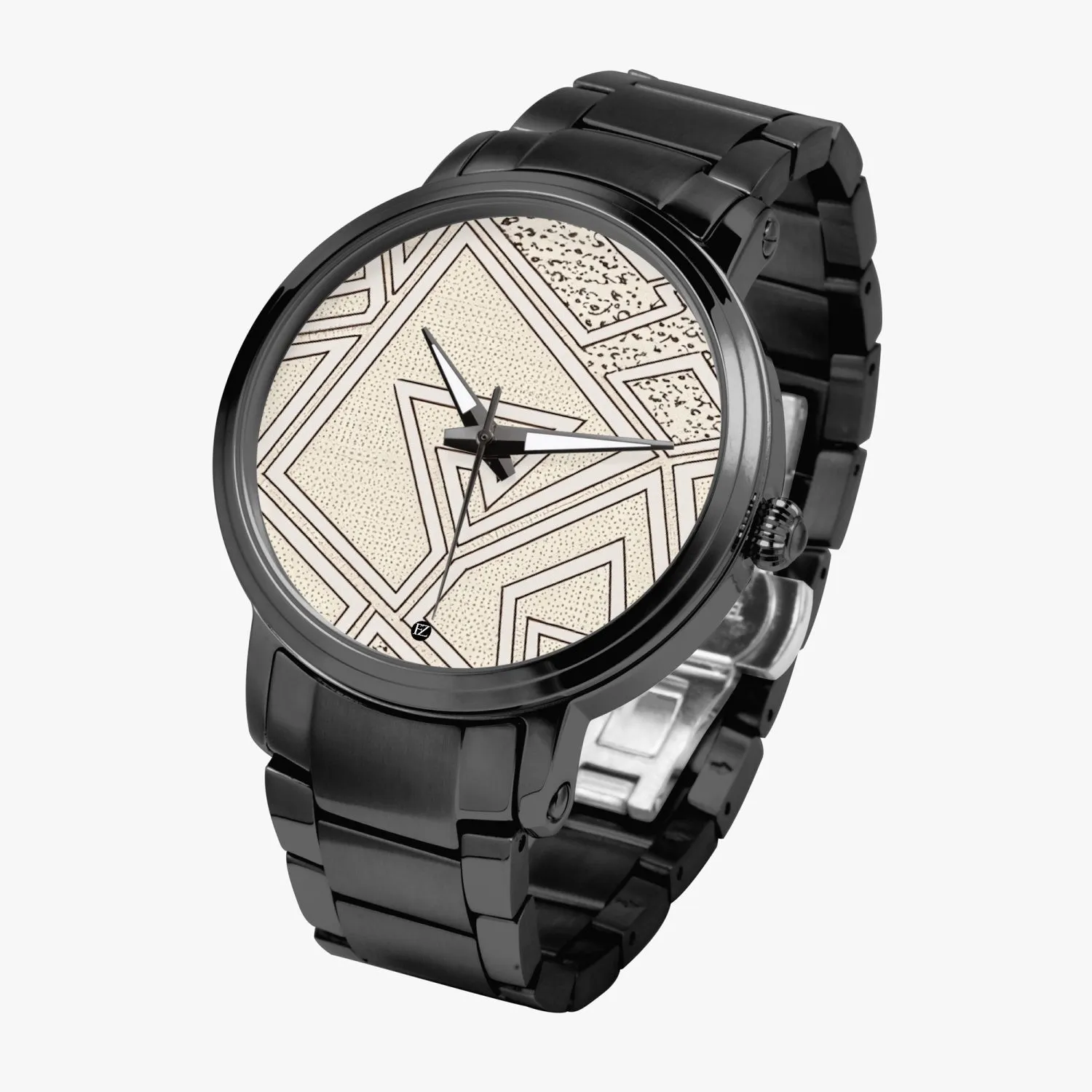 FZ African Print Steel Strap Automatic Watch