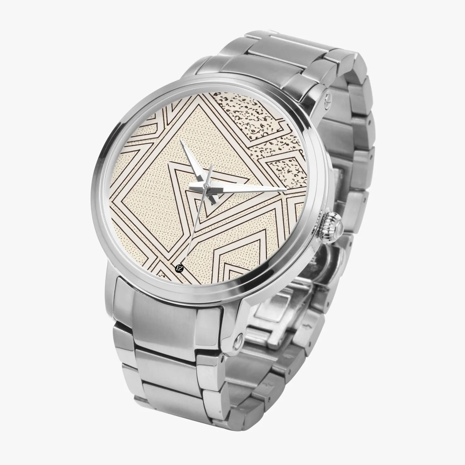 FZ African Print Steel Strap Automatic Watch
