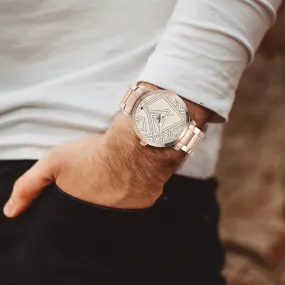 FZ African Print Steel Strap Automatic Watch