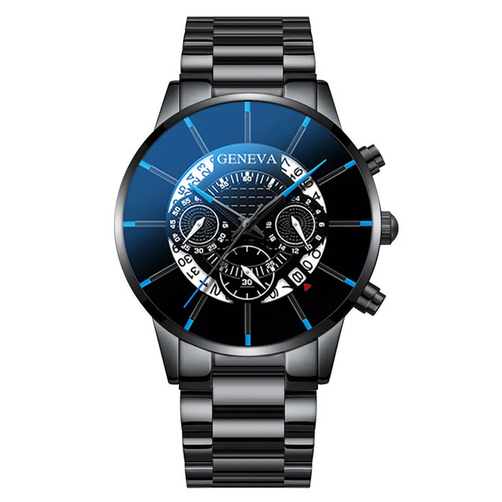 GENEVA Men's Fashion Stainless Steel Quartz Watches