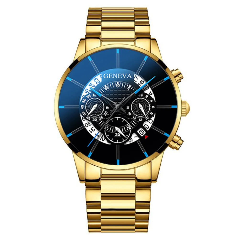 GENEVA Men's Fashion Stainless Steel Quartz Watches
