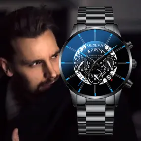 GENEVA Men's Fashion Stainless Steel Quartz Watches