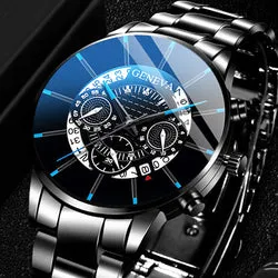 GENEVA Men's Fashion Stainless Steel Quartz Watches