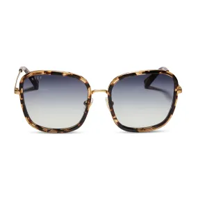 GENEVIVE - ESPRESSO TORTOISE   GREY GRADIENT SUNGLASSES