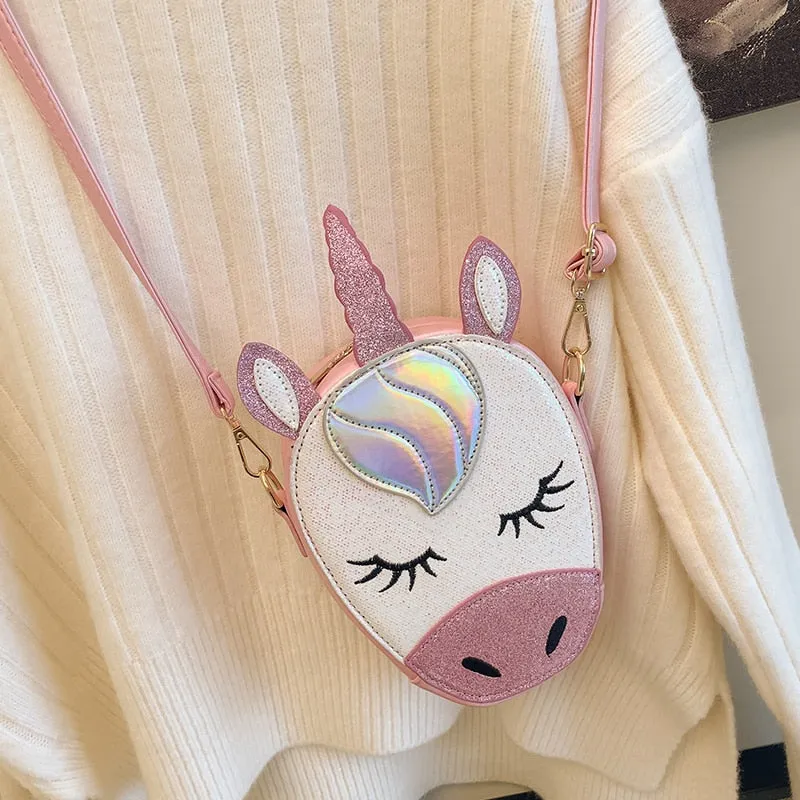 Glittery Mini Unicorn Crossbody Bag Purse