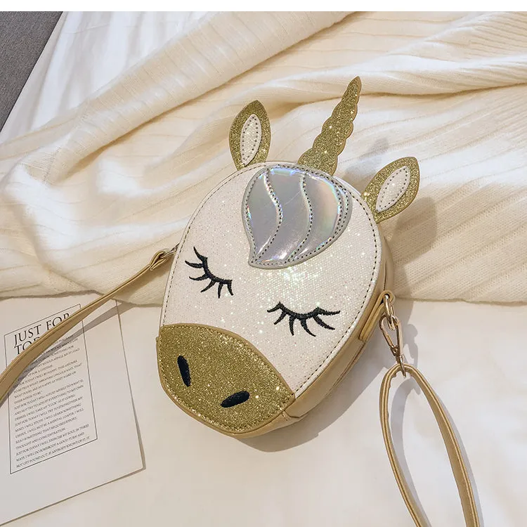 Glittery Mini Unicorn Crossbody Bag Purse