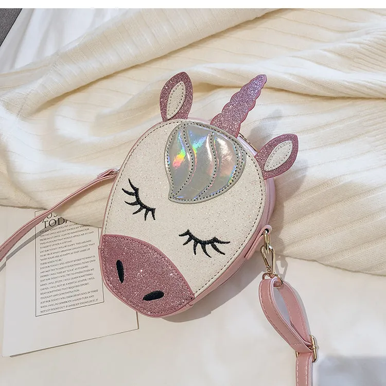 Glittery Mini Unicorn Crossbody Bag Purse