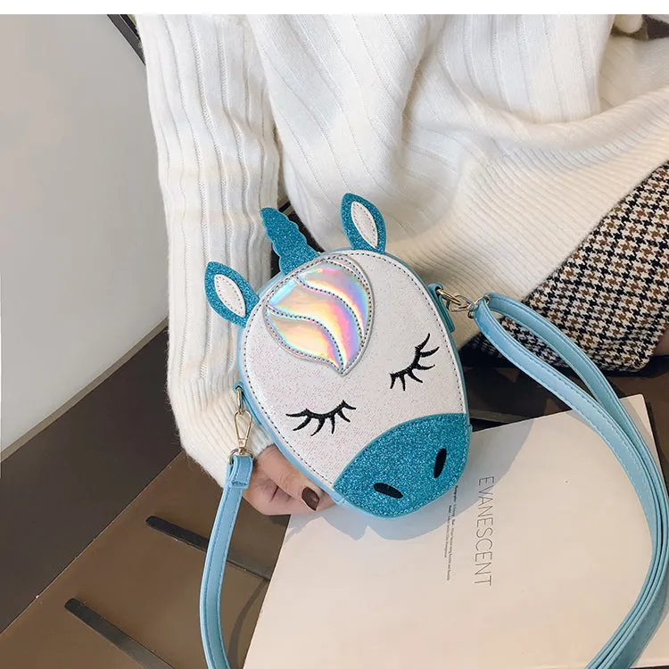 Glittery Mini Unicorn Crossbody Bag Purse