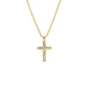 Gold Delicate Cross Pendant