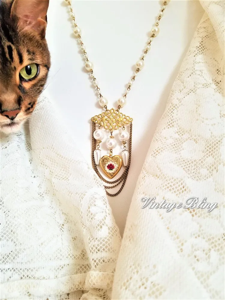 Gold Plated Heart Locket Necklace