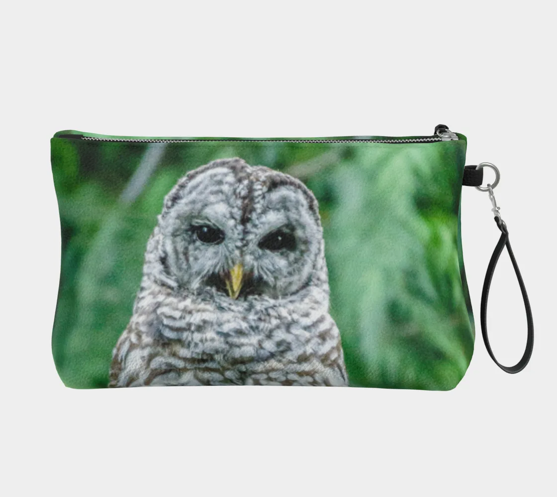 Good Evening Owl Vegan Leather Makeup Bag