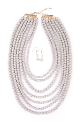 Gray Layered Necklace